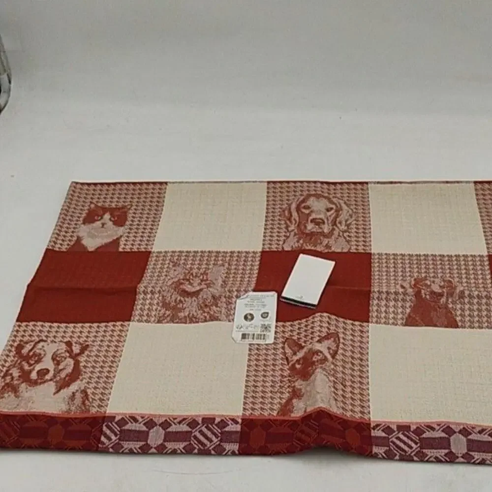 Le Jacquard Français Truffes Cotton Tea Towel Dogs Cats Patchwork 31x24